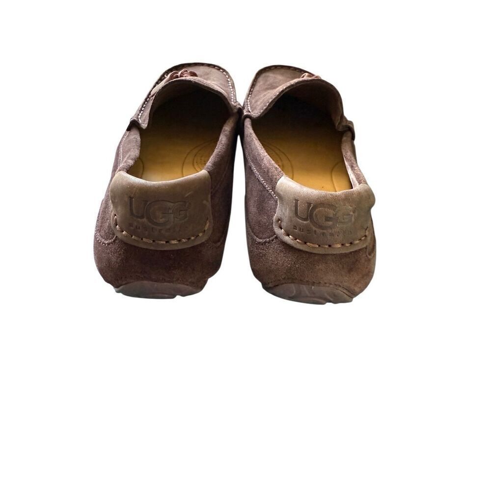 UGG men’s Chocolate Brown Leather Suede Slip-On Tassel Loafers Shoes Size 11